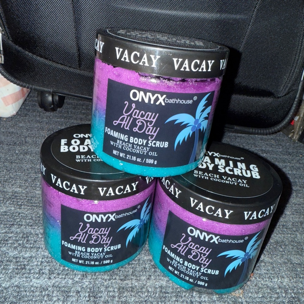 3 Vacay All Day Foaming Body Scrub - Purple and Blue